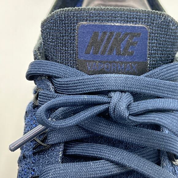 Nike Air Vapormax Flyknit  Midnight Blue Black Sneakers - Picture 3 of 11